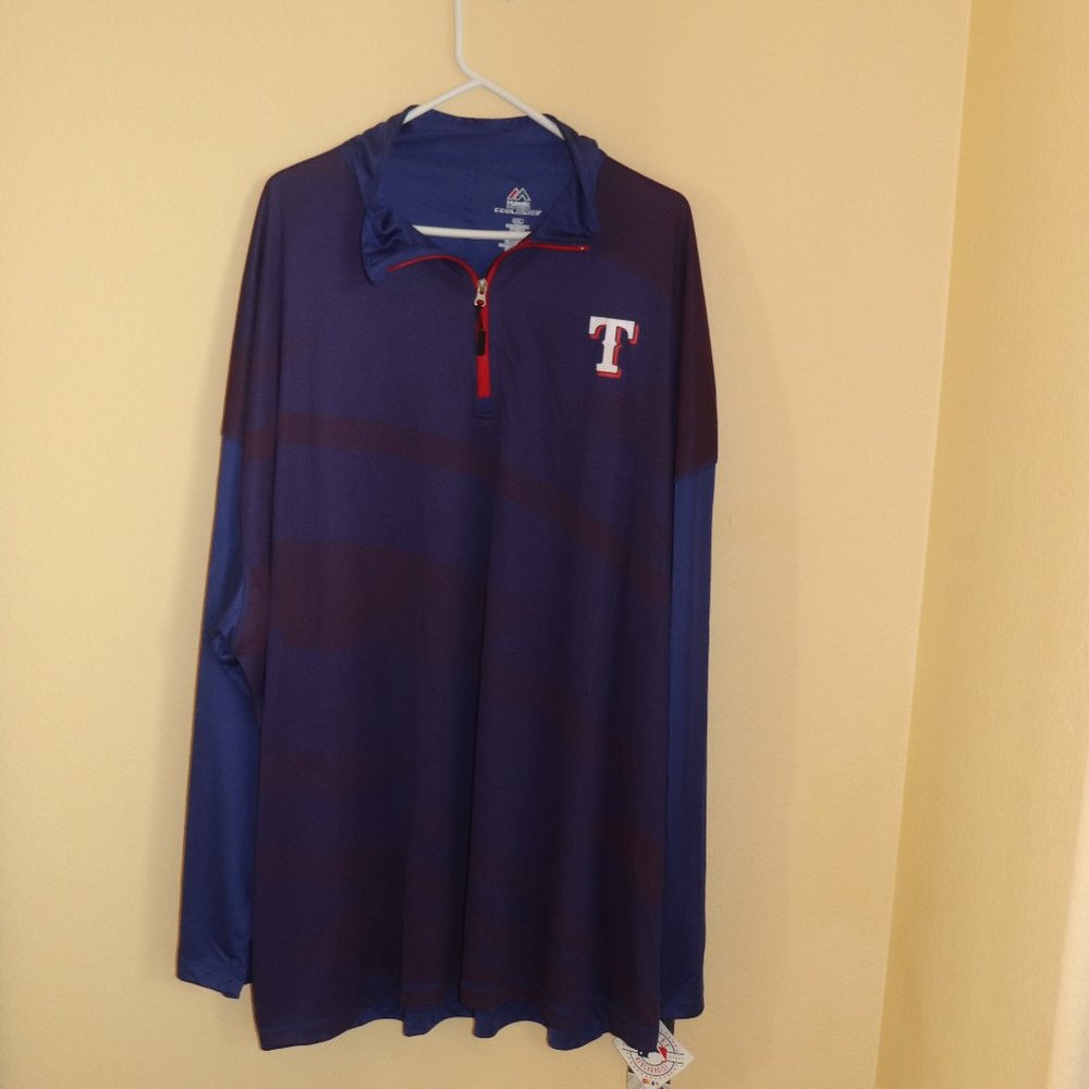 Texas Ranger New With Tags 3/4 Zip Front Pull Over Size 6XL